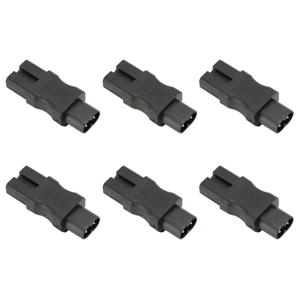 6 stk. IEC320 C8 til IEC320 C15 Strømadapter IEC320 Han C8 til Hun C15 Strømstikadapter til PDU Chassis UPS Stikkontakt