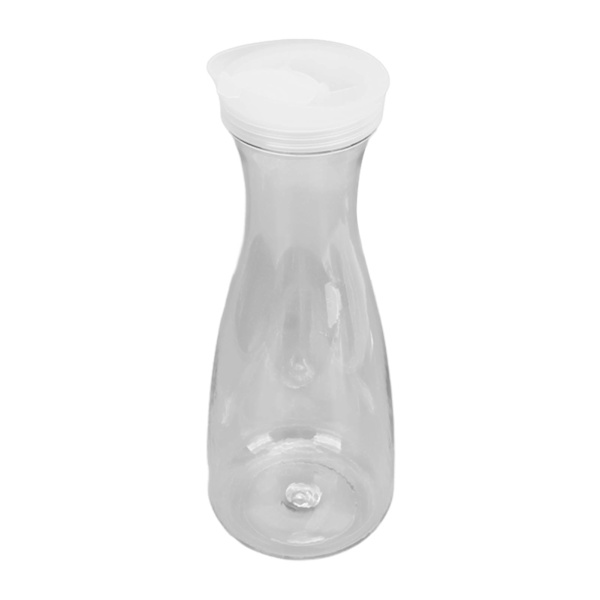 Saftflaska Transparent Fallbeständig Plast Vatten Dryck Jug med Vändlock för Familj Camping Fest 1100ml