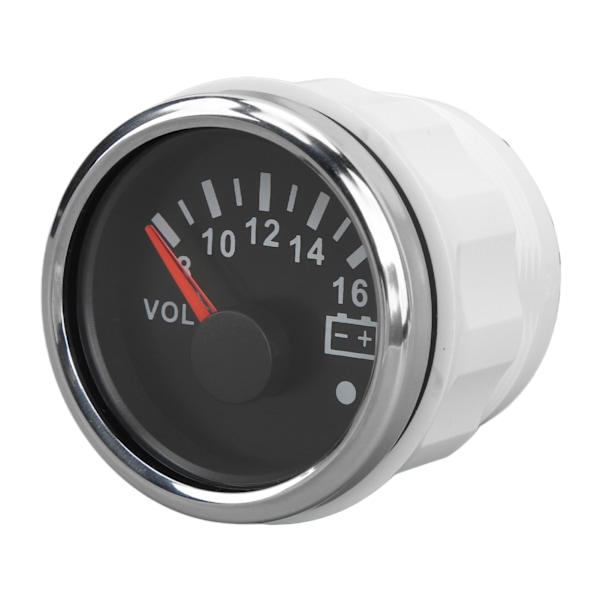 52MM Båtvoltmeter DC9 till 32V Pekares Voltmätare med Färgrik Bakgrundsbelysning för Husbilar Yachter Fiskebåtar Fartyg Svart Platta Silverhölje