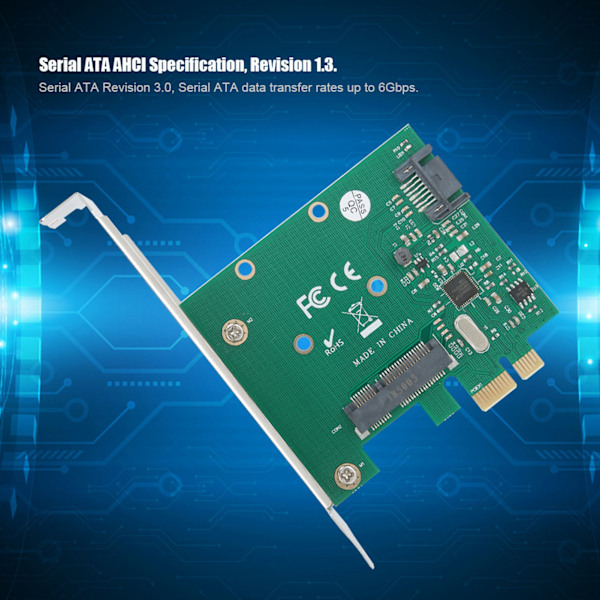 ST58 ASMedia / ASM1061 MSATA NGFF 6Gbps PCI Express Rev.2.0 ATA3.0 -laajennuskortti