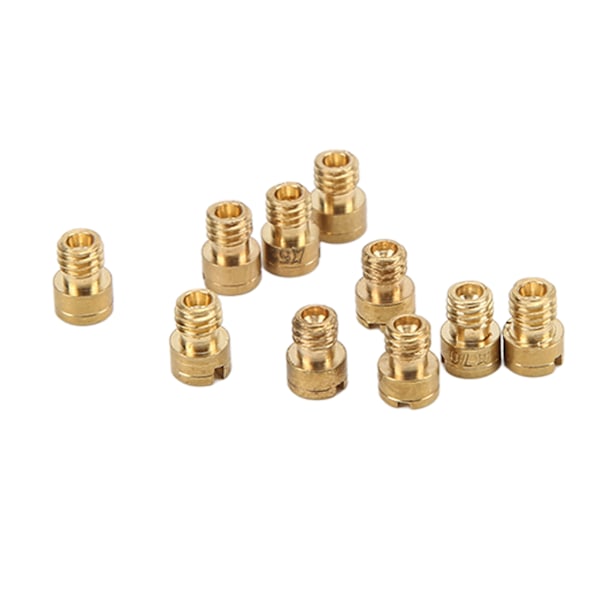 10 stk Forgasser Hoveddyser Metall Hoveddyseutskifting for Dellorto Bing Forgasser GY6 M4 #52‑75