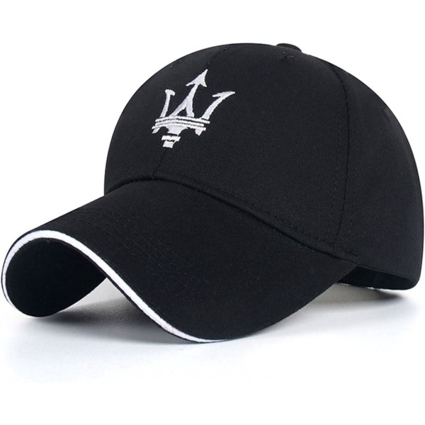 Ma-sera-ti broderad cap för män Justerbar klassisk cap för barn Vuxna Lämplig för kvinnor Mode solhattar/svart