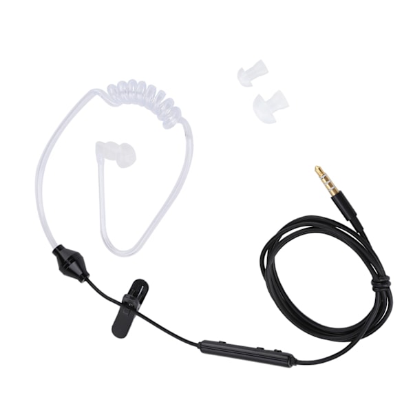 In ear Hörlurar Lufttub Säkerhet Hörsnäcka med Mikrofon för IOS för Android Svart Kabel Vit Tub