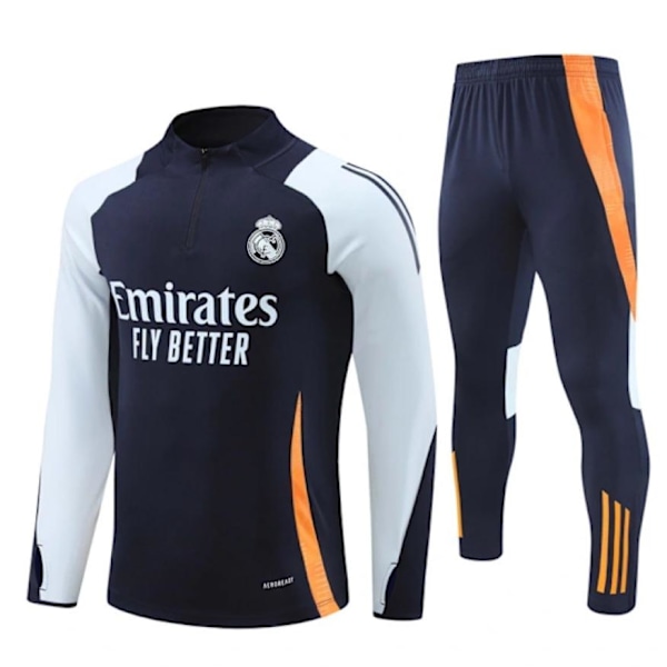 2425 säsong Real Madrid Marseille Atletico Manchester United Manchester City Portugal halvlång tröja kostym långärmad fotbollsträningsdräkt BLUE L