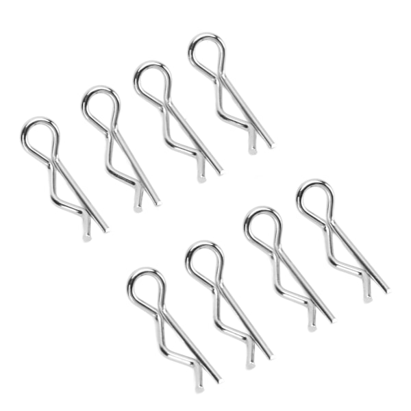 8 kpl RC-auton kori-kiinnikkeitä Pinssiä metallia ruostumatonta terästä R-leikkeitä 1/12 1/14 mittakaavan kauko-ohjattavalle autolle Universaali