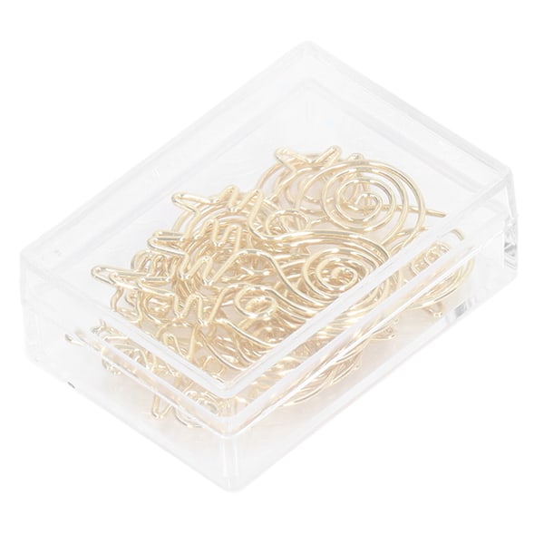 100 st Guld Gem Metall Rostskyddande Pläteringsprocess Guld Blekningsfria Söta Gem för Filer Papper Katt