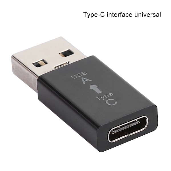 3 stk. USB3.0 Hann til Type C Hunn Adapter Kobling Universell Elektronisk Konverter (Svart)