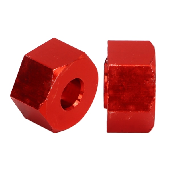 Hex-navan pyörän sovittimet 4 nastalla ja 4 mutterilla, CNC-koneistettu alumiininen pyörän kuusiokoloavaimen sovitin TRAXXAS SLASH 1/10 RC-autoille, punainen