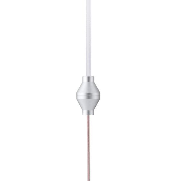 In-ear headset med luftrør og mikrofon til iOS og Android, gennemsigtig, enkelt