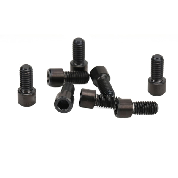 RISK 8st Mountainbikepedalbultar Titanlegering Anti-slip cykelpedalskruvar Stiftar Dubbar M4x8mm Svart