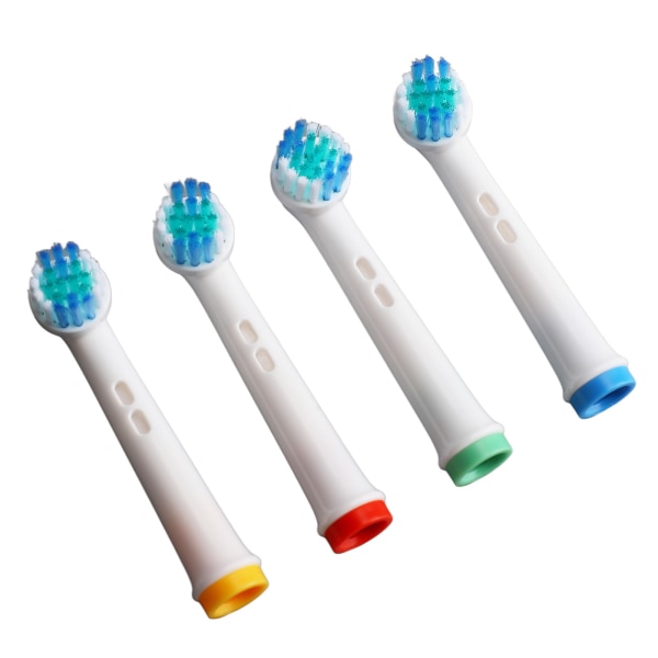 4 st elektriska tandborsthuvuden Mer plackborttagning Rundade borststrån Skonsam och effektiv rengöring av tänder för SB17A-huvuden