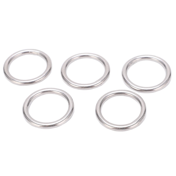 5 stk 304 rustfrit stål runde O-ringe sømløs multifunktionssvejsning metal O-ringe til marine bådudstyr Yogaringer 4x25mm