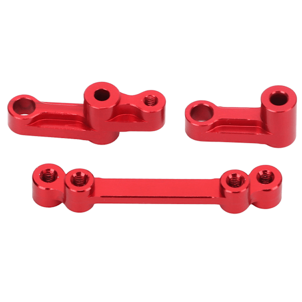 RC Styrgrupp Monteringsset Aluminiumlegering höghållfast RC-bilar Metalluppgraderingsdelar för 1/16 fjärrkontroll CarRed