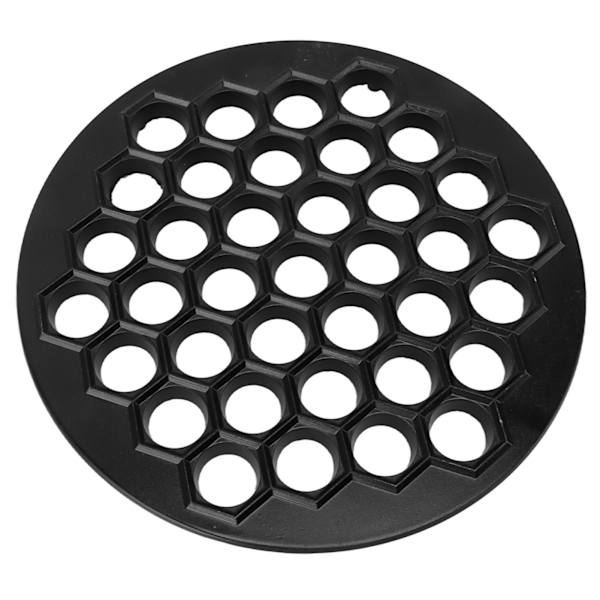 Russisk Ravioli Maker Dumplings Mold Aluminium Alloy Pelmeni Maker Mold Pelmeni Kjøtt Dumplings Maker 37 Hull Svart