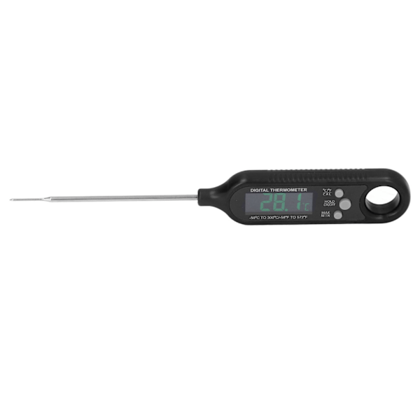 Penntyp mattermometer elektronisk rostfritt stål sond grill kökstermometer för matlagning grill svart
