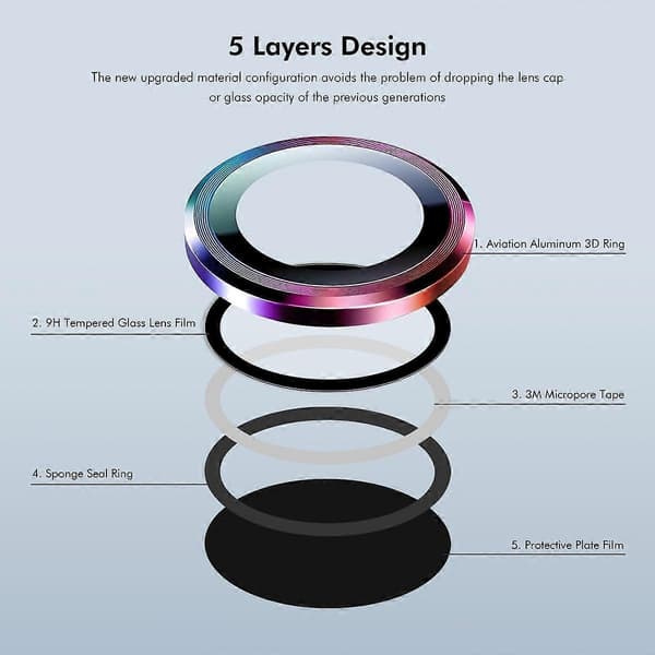 For Honor 400 Lite Camera Lens Protector ENKAY Hat-Prince Metal Ring Lens Protection Film