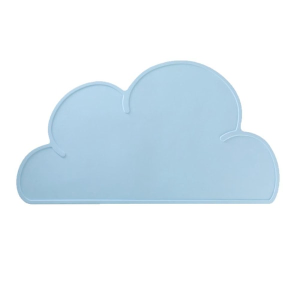 Silikon Cloud bordstablett för barn Halkfri bordstablett Bärbar matmatta Halkfri isolerad matta (blå)