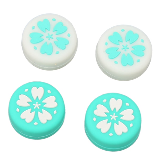 4 stk. Tommelgrep-hetter for Switch Myke silikon Forhindrer glipp Bytte joystick-hetter Tommelpinne-hetter for Switch Lite Blå