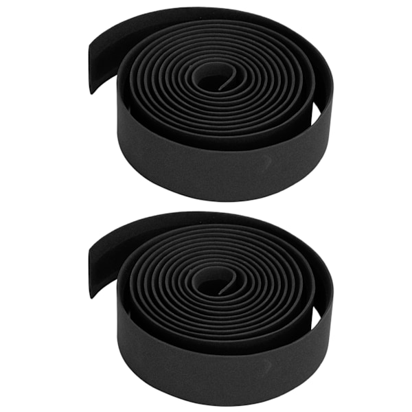 2 stk sykkelstyretape Behagelig, sklisikker, svettsikker og slitesterk sykkelstyretape for landeveissykler (svart)