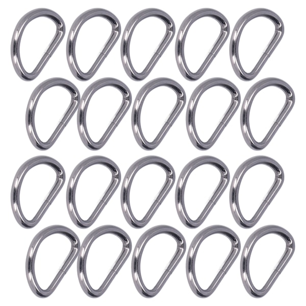 20 stk. D-ringe 4x38x23mm Stærk struktur Bredt anvendt Elegant udseende DIY-håndværk til tasker Punge Armbånd Våben Farve