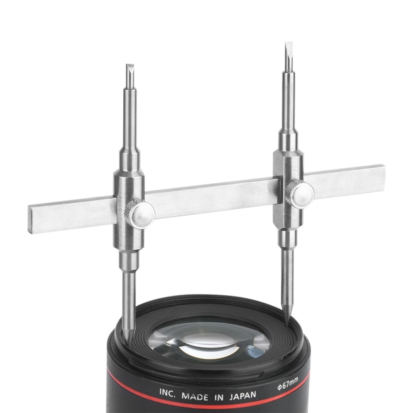 Verktøysett for reparasjon av kameralinser - dobbel tuppnøkkel for demontering og vedlikehold av 10-130 mm linser