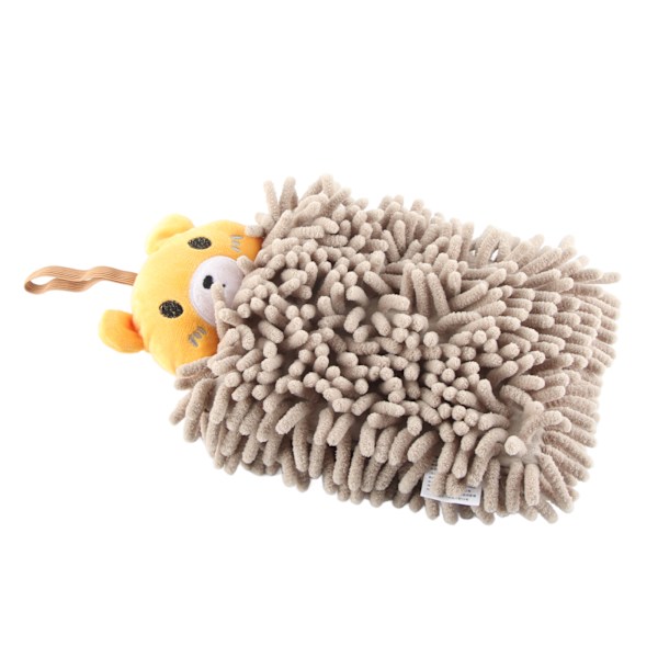 Barn Handduk Vattenabsorberande Mjuk Mikrofiber Hängande Loop Cartoon Handduk för Badrum Kök Toalett Björnen
