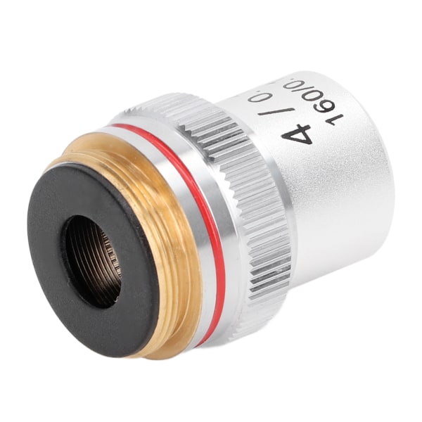 Akromatisk mikroskopobjektiv Silver 4X mikroskopobjektiv med 20,2 mm standardgränssnitt