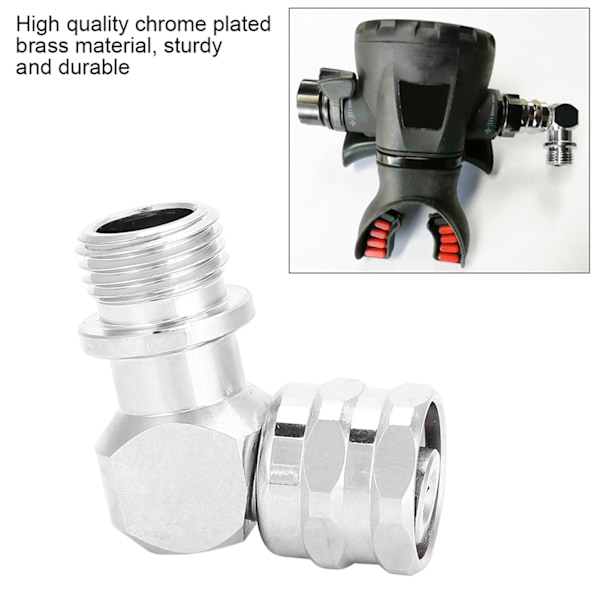 110 graders forkrommet messingregulator dreibar adapterkontakt for dykking