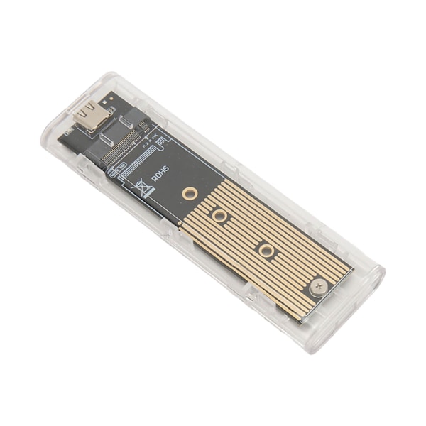 M.2 NVMe SATA SSD-hölje NVMe till USB C 3.1 10 Gbps Transparent Hölje Stödjer M‑Key B+M Key UASP Trim för 2230 2242 2260 2280 SSD