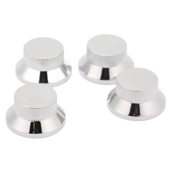 4 Stk Top Hat Knopper Elektrisk Guitar Lydstyrke Tonekontrol Metal til Potentiometer Bas