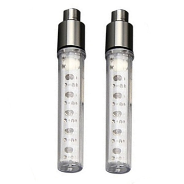 2 stk LED Sykkelhjul Lys 7 Moduser Blendende Lys Sykkel Dekk Ventil Stamme Lys for Sykkel Tilbehør