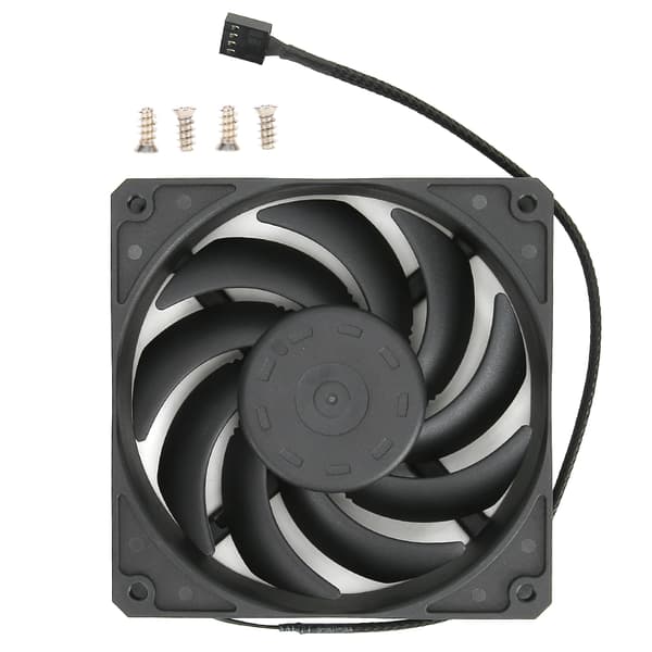 12 cm 2400 RPM Køleventilator Lavt Støjniveau Køler 4-Pin PWM Header Interface til Stationær Computer Sort