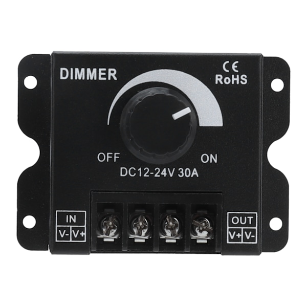 30A LED-dimmer PWM enfärgad enkelkanal justerbar dimningskontroll DC 12V‑24V