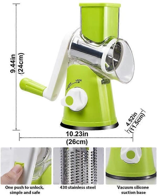 Rotary Cheese Grater with Handle