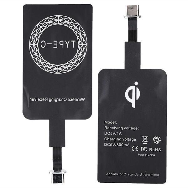 Qi Trådløs Oplader Adapter Opladningsmodul til TypE C Mobiltelefon