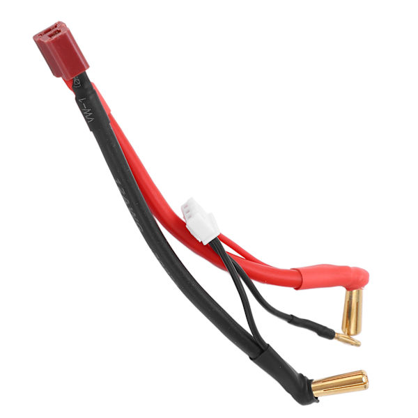 RC-auto T-liitin naaras 90° 4MM bana-liitin uros -kaapeli 2 mm päällä RC-liitäntäjohto 2S 7,4V litiumakulle