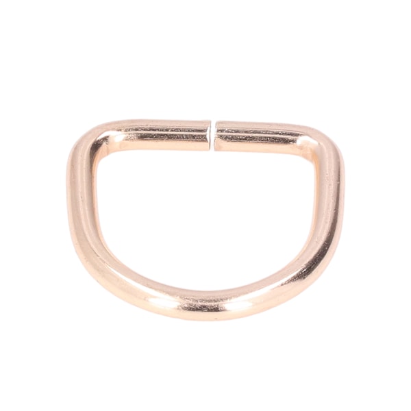 20 st Metall D-ringar Premium Järn Robust Hållbar Glänsande Utsökt Bred Användning D-ringar för Kläder Väska Fodral Gyllene 3.8x25x25mm