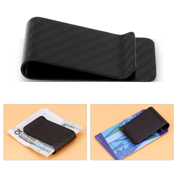 Pengeklips lommebok i karbonfiber