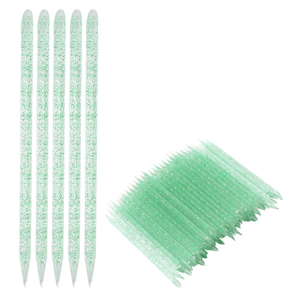 100 stk Neglepleie Cuticle Pusher Dead Skin Removal Manikyr Pedikyr Cuticle Cleaning Sticks Grønn