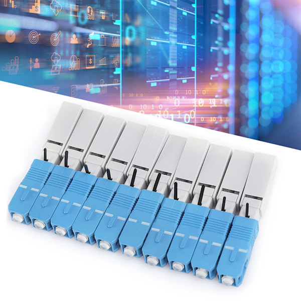 10 stk. Fiberoptisk Hurtigkobling UPC FTTH SC/APC Innebygd Rask Kald Adapter