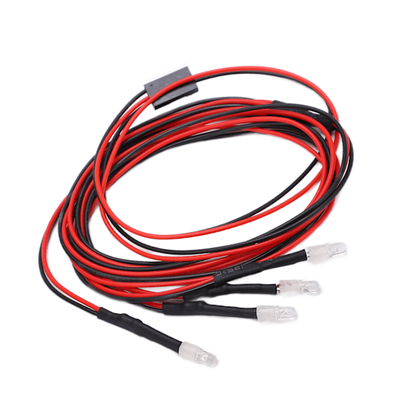 4st RC bil LED-ljus RC trekanals kontrollstrålkastare för 1/10 1/8 modellbilar