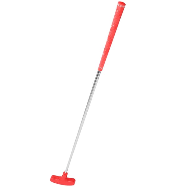 27 tommer Mini Golf Putter med Gummihoved til Børn, Stål Skaft (Rød)