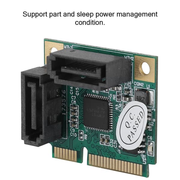 Mini 2-ports PCI-e PCI til SATA 3.0 6Gbps konverter harddiskudvidelseskort til Windows
