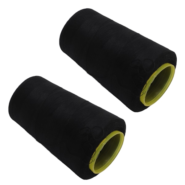 2 stk. 402 Serger Tråd Premium Polyester Frysebestandig Falmefri Holdbar Robust Mye Brukt Svart Tråd