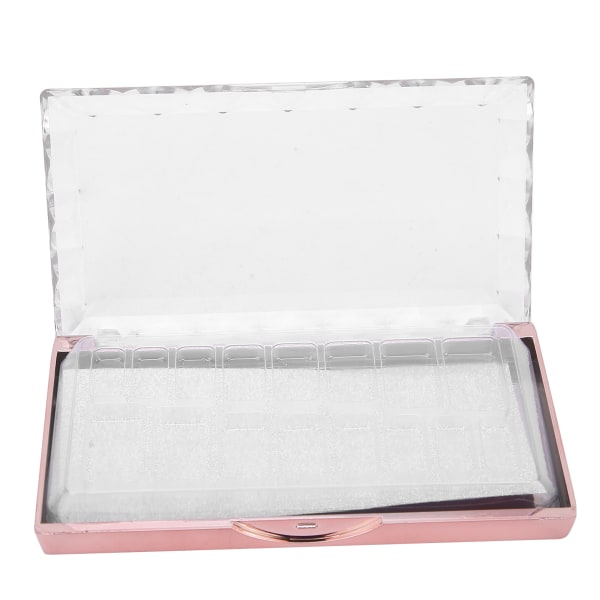 16 gitterrom Fake Nail Oppbevaringsboks Bærbar Akryl Fake Nail Box for Home SalonB Style