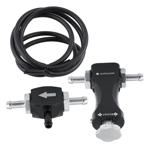Justerbar Bilateral Turbo Tee Avtappningsventil Manuell Boost Controller Kit Universal för Bil