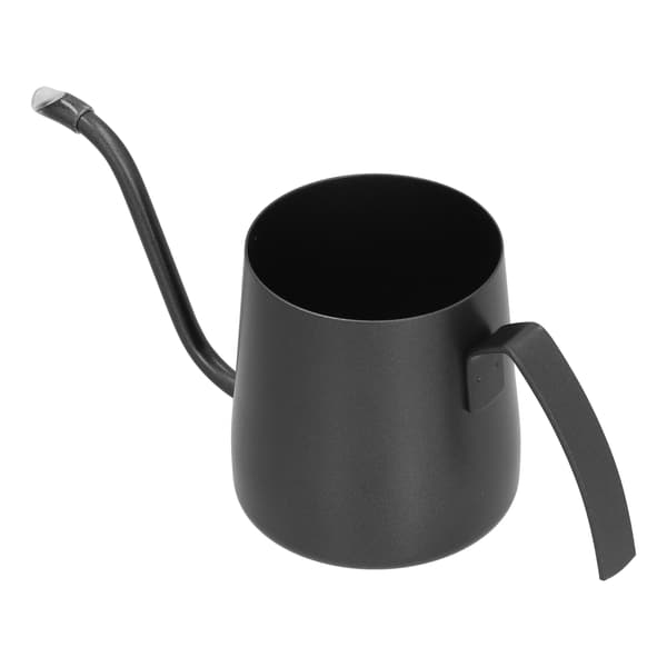 Kaffe Kande Rustfrit Stål Lang Smal Ttud Gåsehals Ubehandlet Tekande til Hjem Sort 350ml