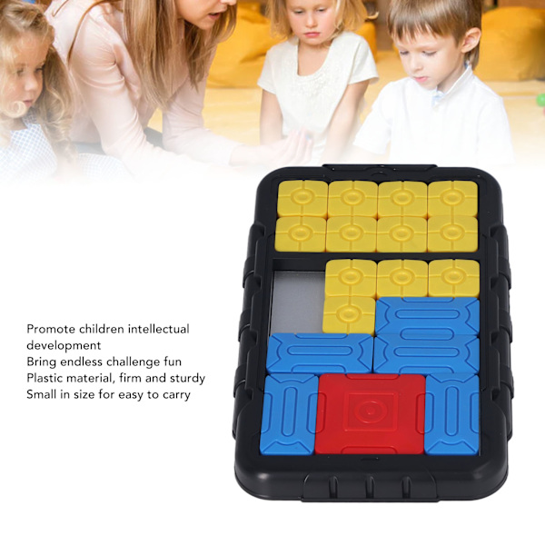 Black Kids Sliding Puzzle Board: Udvikl logisk tænkning og udfordringer for børn