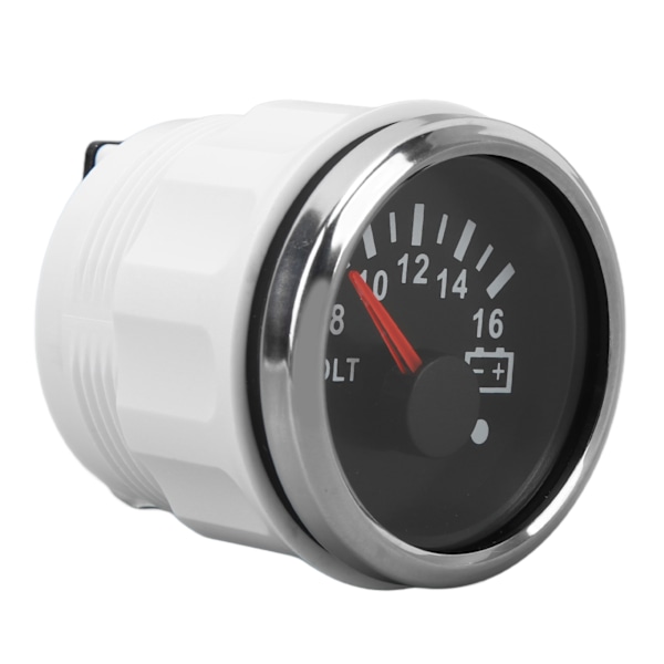52MM Båtvoltmeter DC9 till 32V Pekares Voltmätare med Färgrik Bakgrundsbelysning för Husbilar Yachter Fiskebåtar Fartyg Svart Platta Silverhölje