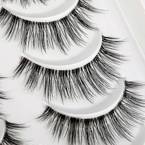 False Eyelashes Clear Natural Eyelash Extension Cat Eyes Curled